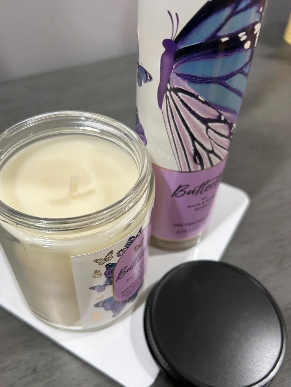 Bath & Body Works Butterfly Fragrance Mist & Candle Set